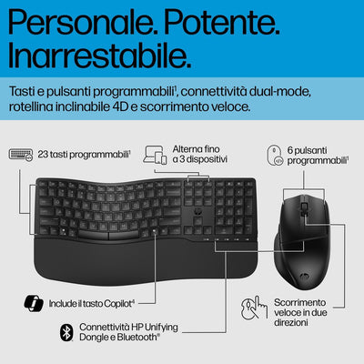 Kit Tastiera e Mouse wireless e Bluetooth dual-mode HP 685 Comfort [8T6L7UT#ABZ]