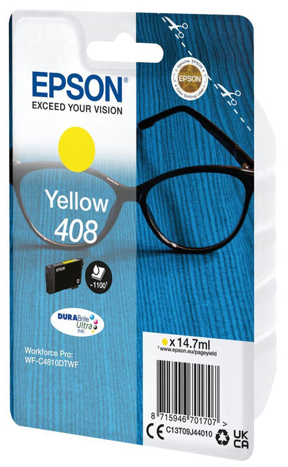 Epson Singlepack Yellow 408 DURABrite Ultra Ink [C13T09J44010]
