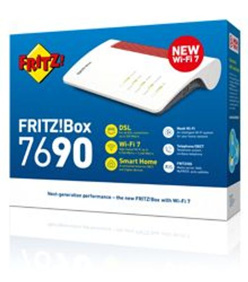 FRITZ!Box 7690 International router wireless 2.5 Gigabit Ethernet Dual-band (2.4 GHz/5 GHz) Bianco [20003079]