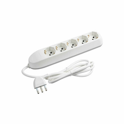 MULTIPRESA 5 SCHUKO/BIPASSO BIANCO [BT-3685D]