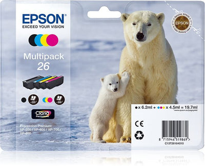 Epson Polar bear Multipack 26 (4 colori: NCMG) [C13T26164010]