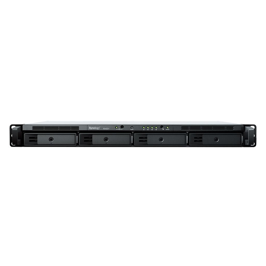 Synology RackStation RS422+ server NAS e di archiviazione Rack (1U) Ryzen Embedded R1600 2 GB DDR4 DSM Nero [RS422+]