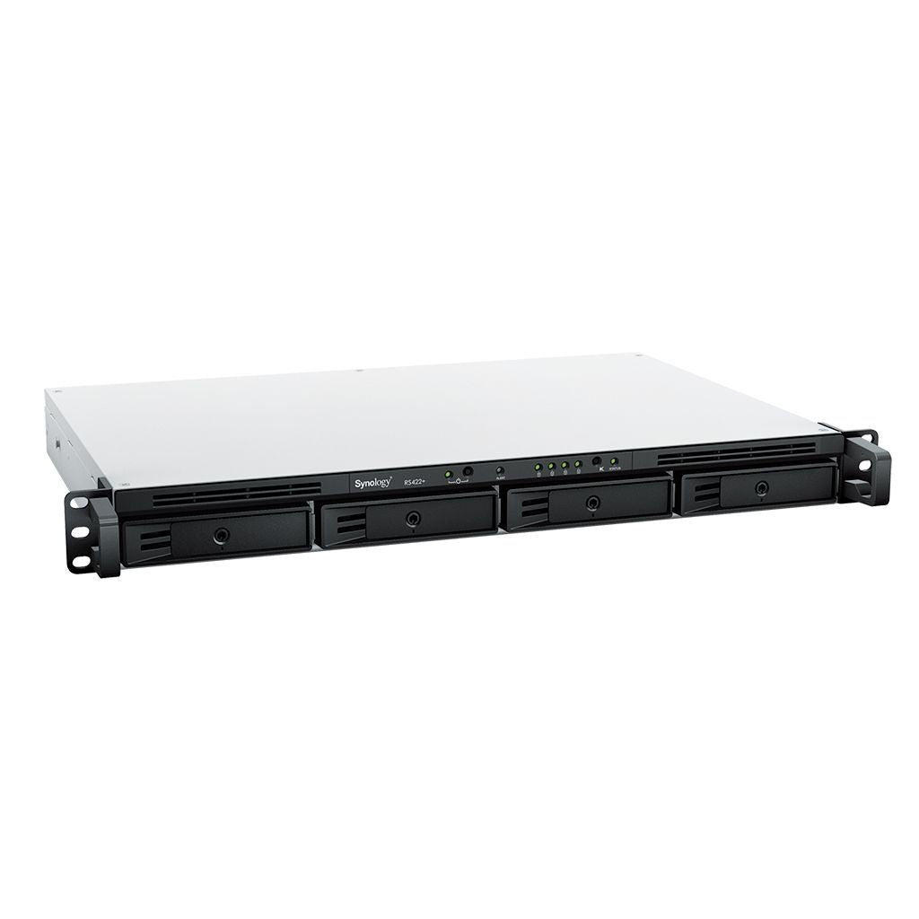 Synology RackStation RS422+ server NAS e di archiviazione Rack (1U) Ryzen Embedded R1600 2 GB DDR4 DSM Nero [RS422+]