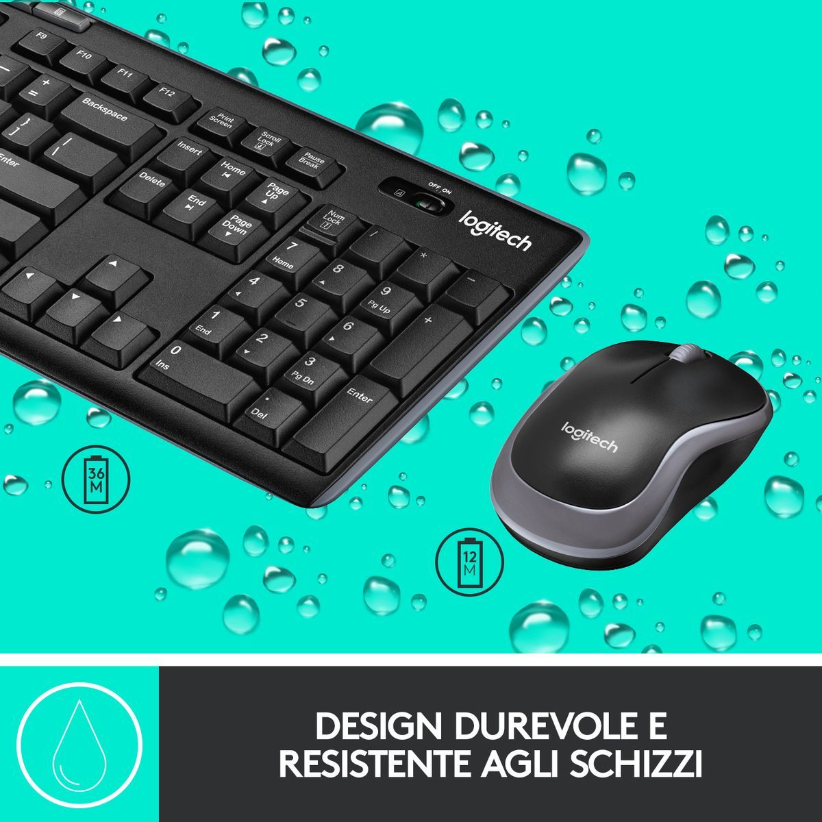Logitech MK270 Combo Tastiera e Mouse Wireless [920-004512]