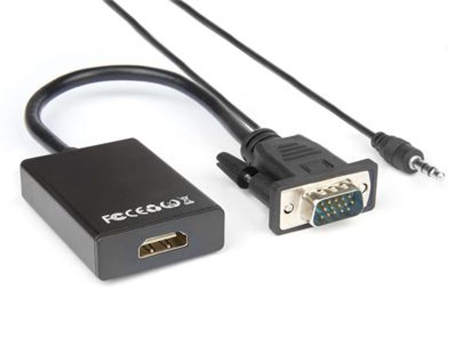 Hamlet XVAVGA-HDMA cavo e adattatore video VGA (D-Sub) HDMI tipo A (Standard) Nero [XVAVGA-HDMA]