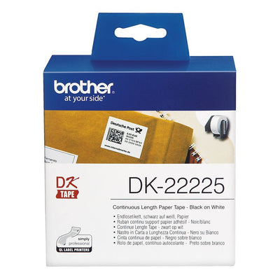Brother DK-22225 nastro per etichettatrice Nero su bianco [DK22225]