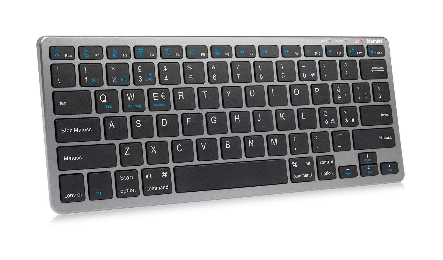 Hamlet XKK400CWB-IT tastiera Casa RF senza fili + Bluetooth QWERTY Italiano Nero [XKK400CWB-IT]