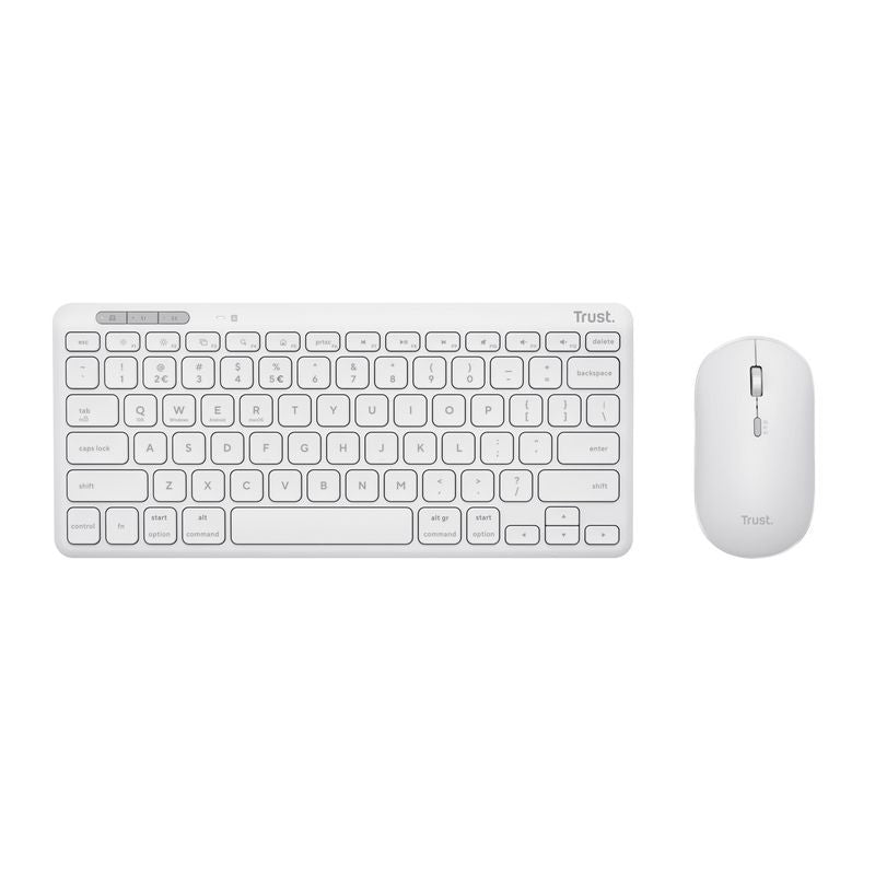 Trust Lyra tastiera Mouse incluso Universale RF senza fili + Bluetooth QWERTY Italiano Bianco [25074]