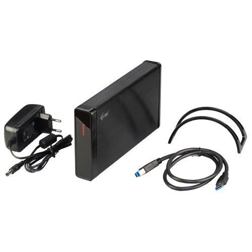 i-tec MYSAFE35U401 contenitore di unità di archiviazione Custodia per Disco Rigido (HDD) Nero, Metallico 3.5" [MYSAFE35U401]