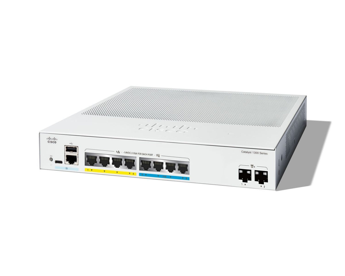 Cisco Catalyst C1300-8MGP-2X switch di rete Gestito L2/L3 Gigabit Ethernet (10/100/1000) Supporto Power over Ethernet (PoE) Grigio [C1300-8MGP-2X]