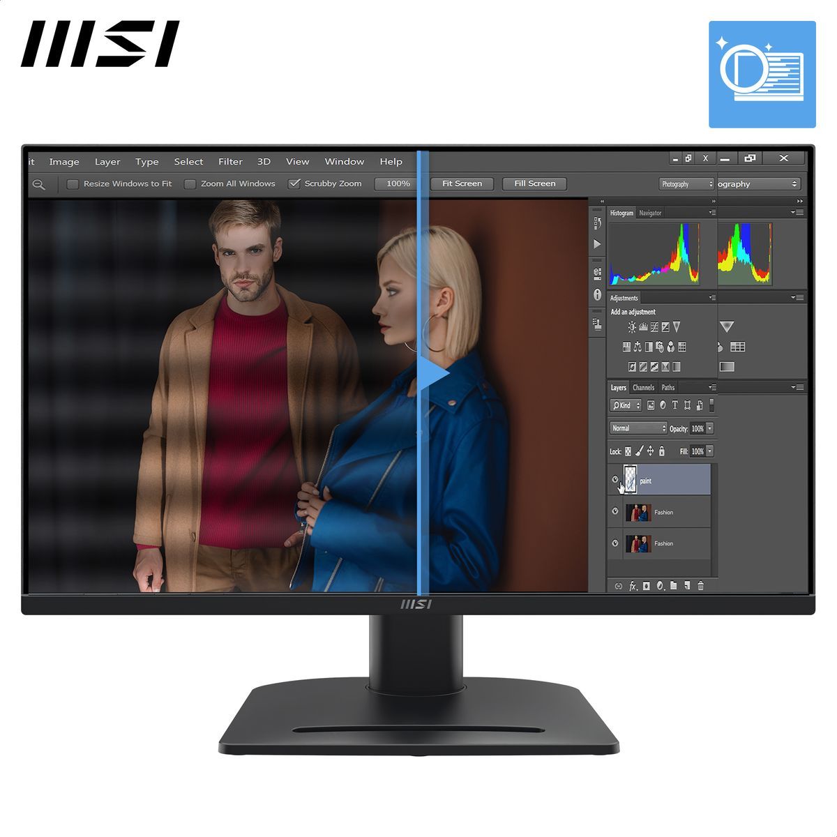 MSI Pro MP275QPG Monitor PC 68,6 cm (27") 2560 x 1440 Pixel Wide Quad HD LCD Nero [PROMP275QPG]