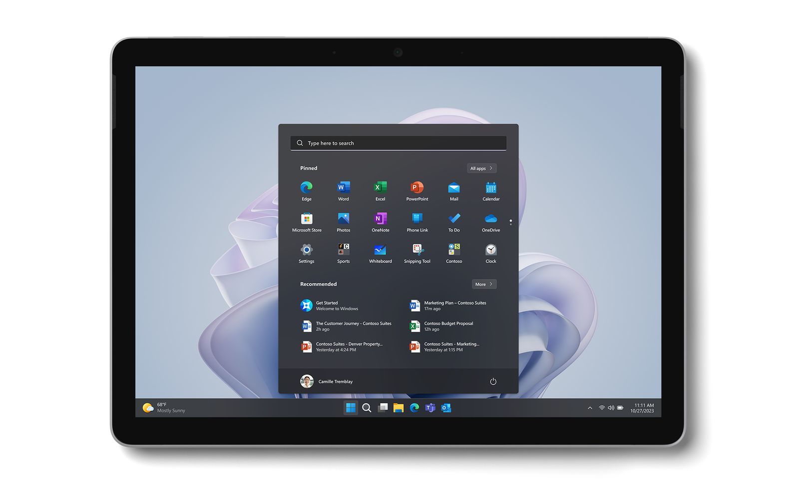 Microsoft Surface Go 4 Intel N 256 GB 26,7 cm (10.5") 8 GB Wi-Fi 6 (802.11ax) Windows 11 Pro Platino [XIG-00004]