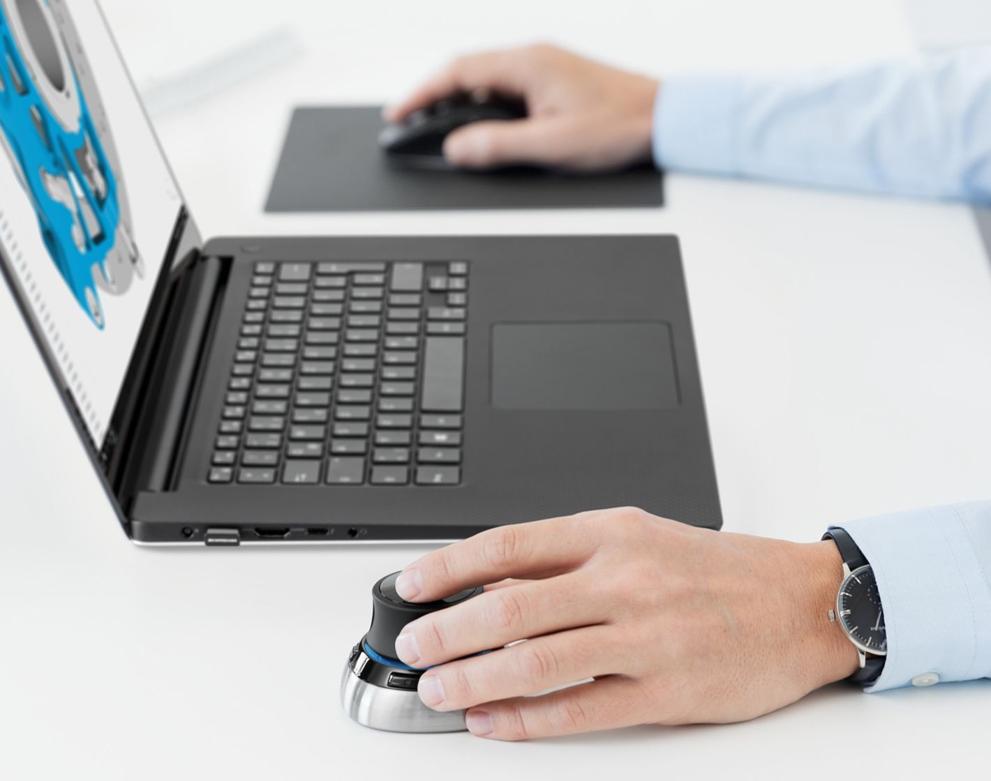 3Dconnexion SpaceMouse Wireless Kit 2 mouse Universale Mano destra RF Wireless + Bluetooth + USB Type-A Ottico [3DX-700136]