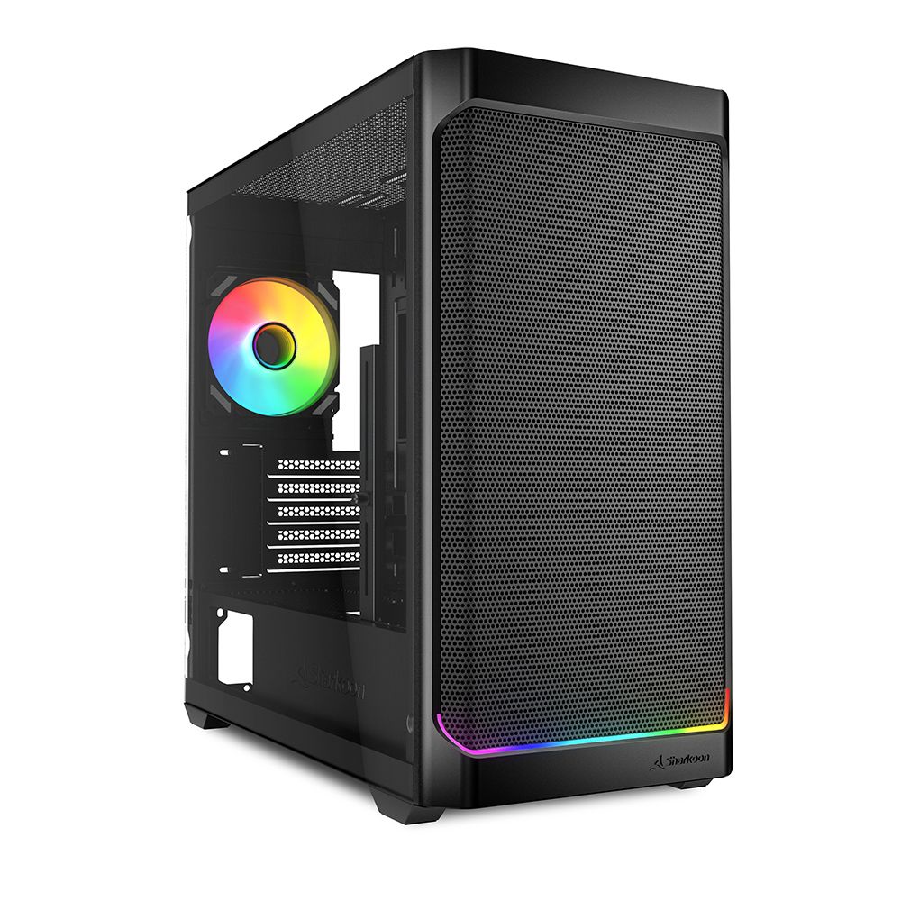 Sharkoon MK4W RGB Strip Micro Tower Nero [MK4WRGBSTRIPBLACK]