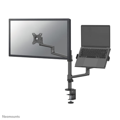 Neomounts DS20-425BL2 Braccio per monitor con supporto per laptop 17-27" - salvaspazio [DS20-425BL2]