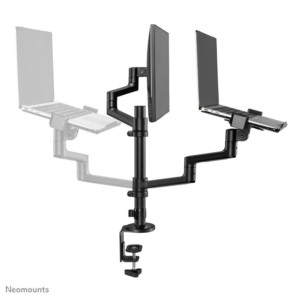 Neomounts DS20-425BL2 Braccio per monitor con supporto per laptop 17-27" - salvaspazio [DS20-425BL2]