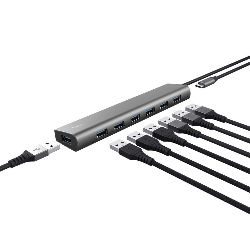 Trust Halyx USB 3.2 Gen 1 (3.1 Gen 1) Type-A 5000 Mbit/s Argento [24967]