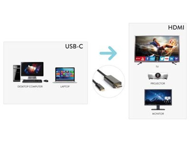Hamlet XVAUC-HDM4K20 cavo e adattatore video 2 m USB tipo-C HDMI tipo A (Standard) Nero [XVAUC-HDM4K20]