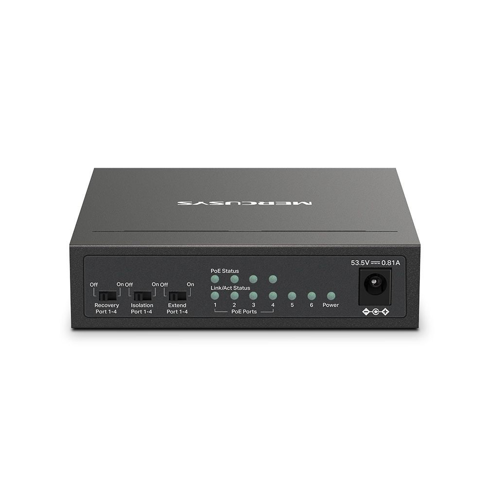 Mercusys MS106LP switch di rete Gestito Fast Ethernet (10/100) Supporto Power over Ethernet (PoE) Nero [MS106LP]
