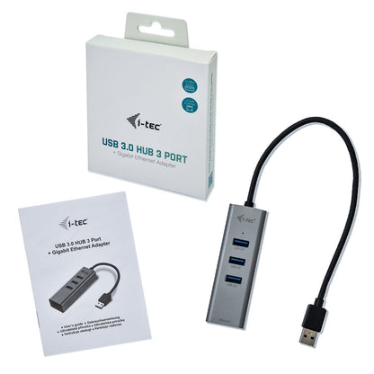 i-tec Metal U3METALG3HUB hub di interfaccia USB 3.2 Gen 1 (3.1 Gen 1) Type-A 5000 Mbit/s Grigio [U3METALG3HUB]