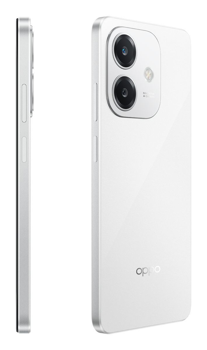 OPPO A40M Smartphone, Fotocamera AI 50MP, Selfie 5MP, Display 6.67 90HZ LCD HD+, 5100mAh, RAM 16 GB (8+8) + ROM 256GB, IP54, [Versione Italia], Starlight White [110010347675]