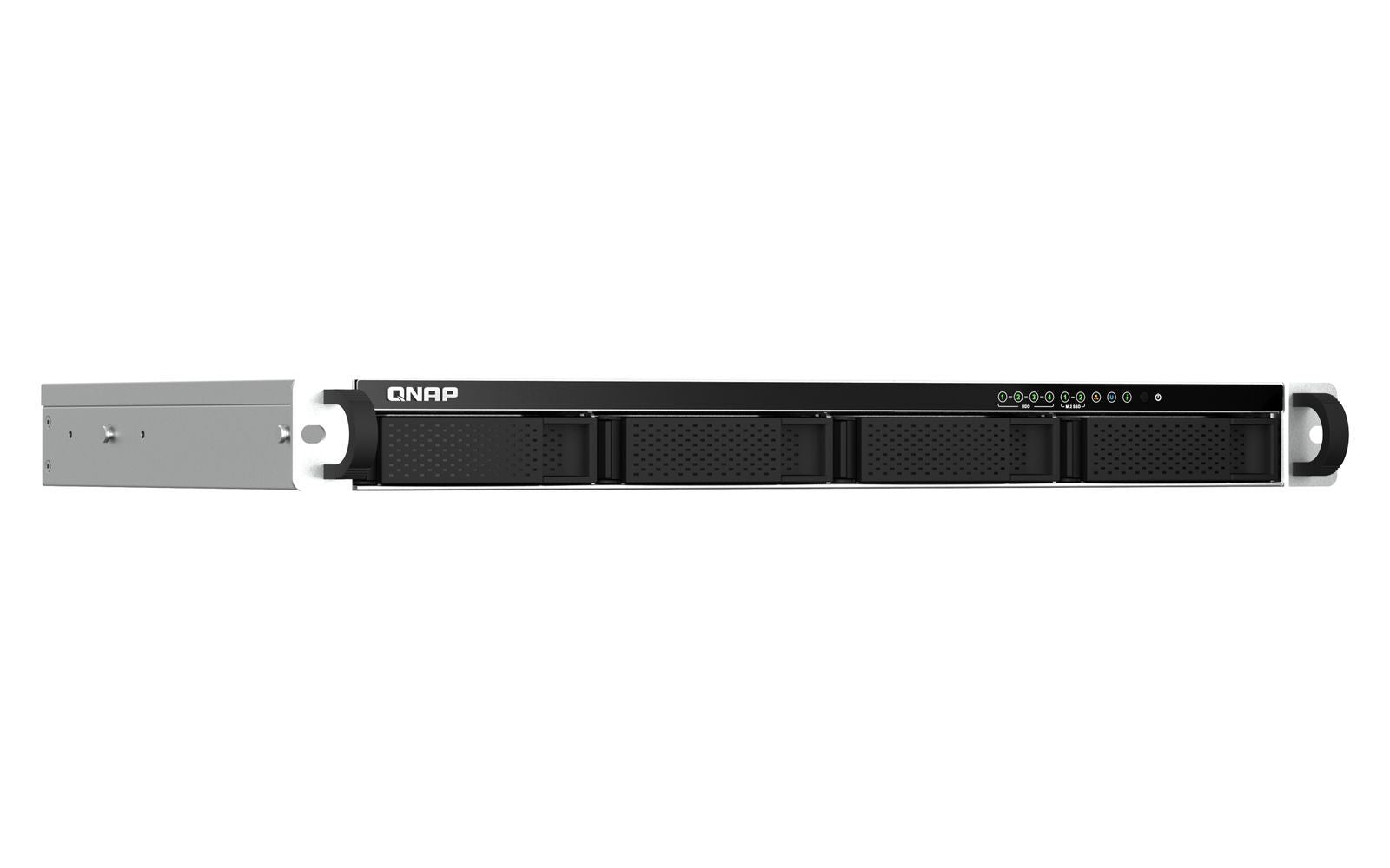 QNAP TS-464eU NAS Rack (1U) Intel Celeron N5095 8 GB DDR4 0 TB QNAP Turbo System Alluminio, Nero [TS-464EU-8G]