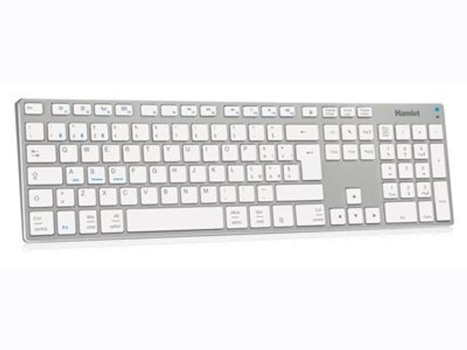 Hamlet XKKITA-MCBT tastiera Universale Bluetooth Italiano Argento, Bianco [XKKITA-MCBT]