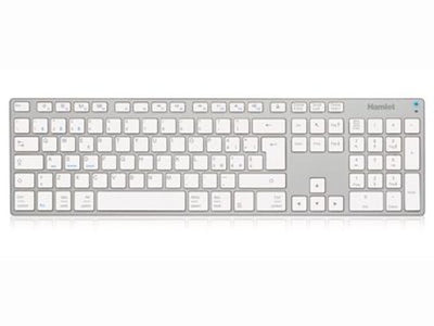Hamlet XKKITA-MCBT tastiera Universale Bluetooth Italiano Argento, Bianco [XKKITA-MCBT]