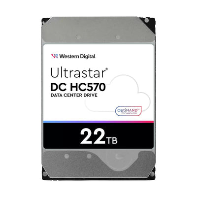 Western Digital Ultrastar DC HC570 disco rigido interno 22 TB 7200 Giri/min 512 MB 3.5" Serial ATA III [0F48155]