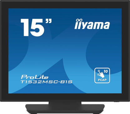 iiyama ProLite T1532MSC-B1S Monitor PC 38,1 cm (15") 1024 x 768 Pixel XGA LCD Touch screen Nero [T1532MSC-B1S]