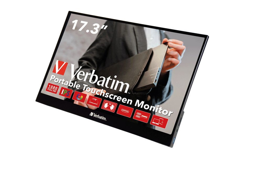 Verbatim 49593 Monitor PC 43,9 cm (17.3") 1920 x 1080 Pixel Full HD LCD Touch screen Nero [49593]