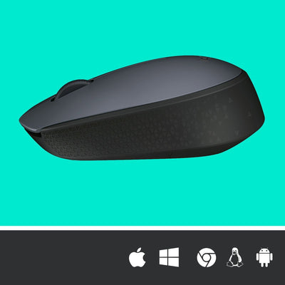 Logitech M170 Grey-K mouse Ufficio Ambidestro RF Wireless Ottico 1000 DPI [910-004642]