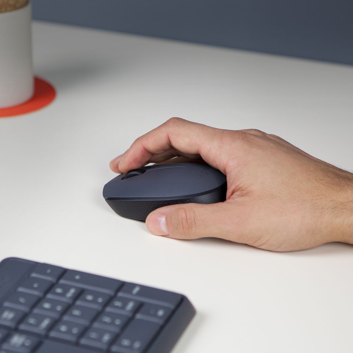 Logitech M170 Grey-K mouse Ufficio Ambidestro RF Wireless Ottico 1000 DPI [910-004642]