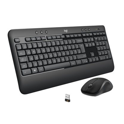 Logitech MK540 Advanced Combo Tastiera e Mouse Wireless per Windows, Ricevitore USB Unifying 2,4 GHz, Tasti di Scelta Rapida Multimediali, Durata Batteria di 3 Anni, per PC, Laptop [920-008679]