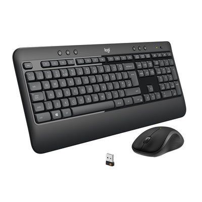 Logitech MK540 Advanced Combo Tastiera e Mouse Wireless per Windows, Ricevitore USB Unifying 2,4 GHz, Tasti di Scelta Rapida Multimediali, Durata Batteria di 3 Anni, per PC, Laptop [920-008679]