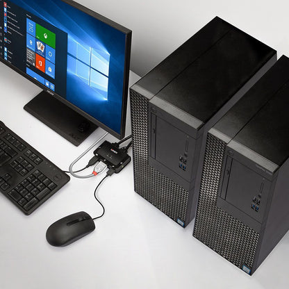 Lindy 42345 switch per keyboard-video-mouse (kvm) Montaggio rack Nero [LINDY42345]