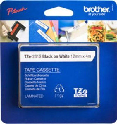 Brother TZE231S2 nastro per etichettatrice Nero su bianco TZe [TZE231S2]