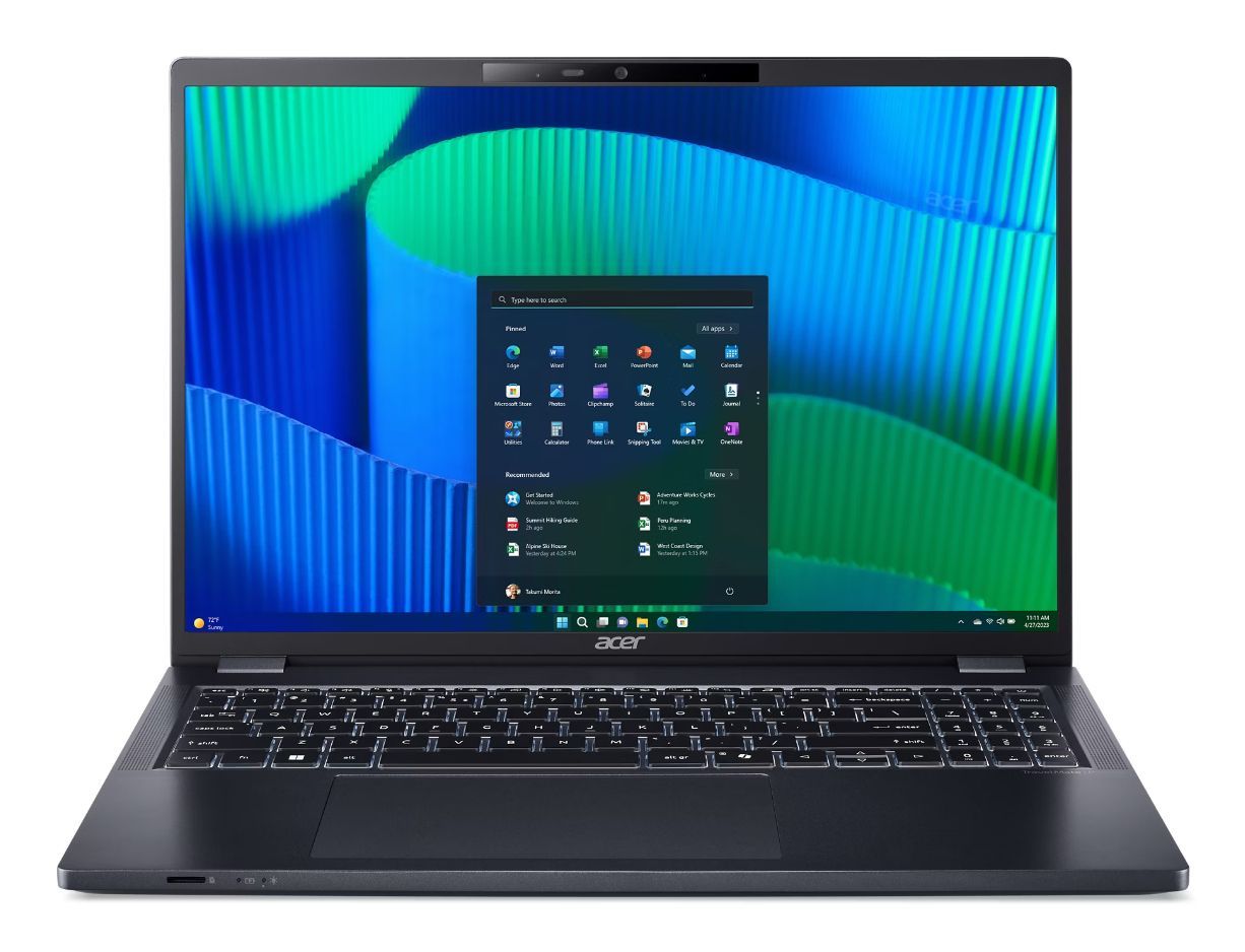 Acer TravelMate P4 TMP416-53-TCO-78QH Intel Core Ultra 7 155U Computer portatile 40,6 cm (16") WUXGA 32 GB DDR5-SDRAM 1 TB SSD Wi-Fi 6E (802.11ax) Windows 11 Pro Italiano Blu [NX.B9BET.002]