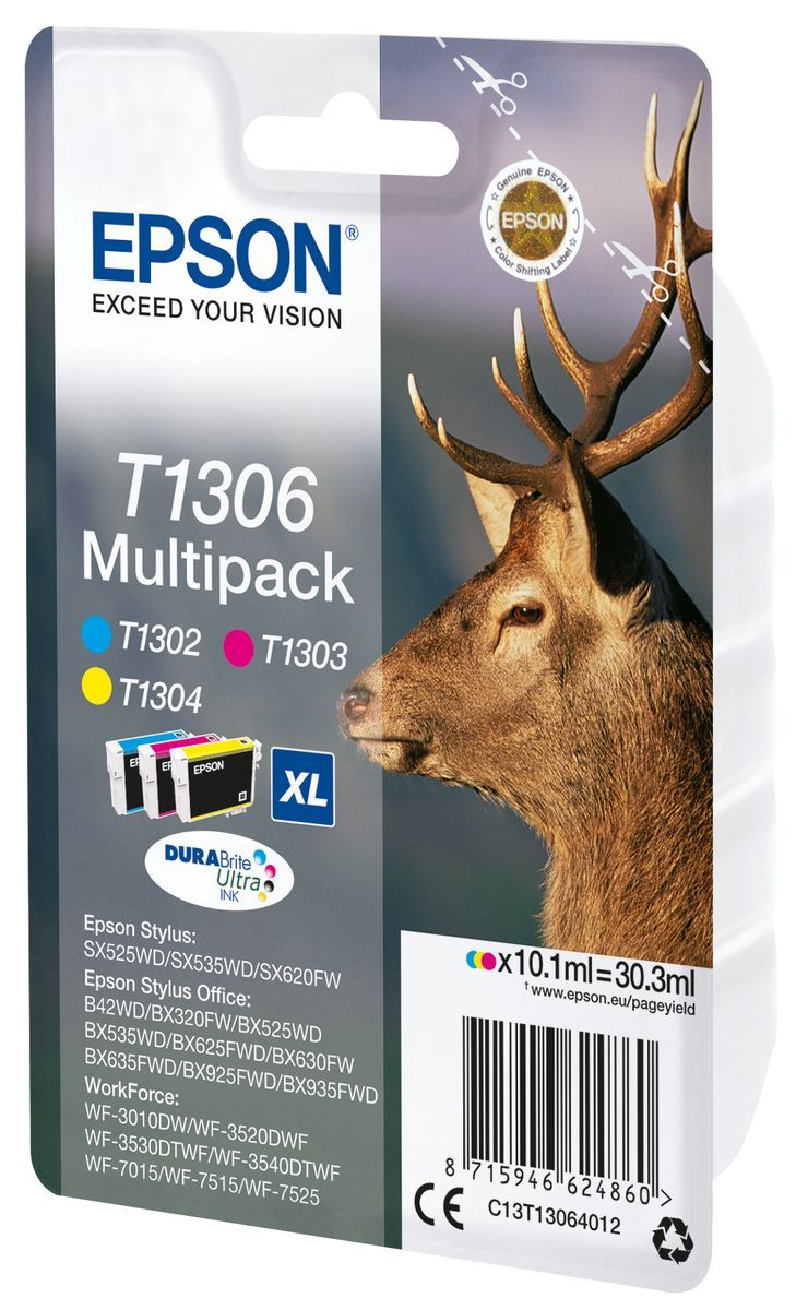 Epson Stag Multipack 3 colori DURABrite Ultra Cervo T1306 [C13T13064012]