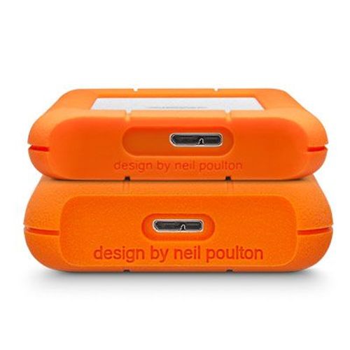 LaCie Rugged Mini, 2TB disco rigido esterno 2000 GB Alluminio, Arancione [LAC9000298]