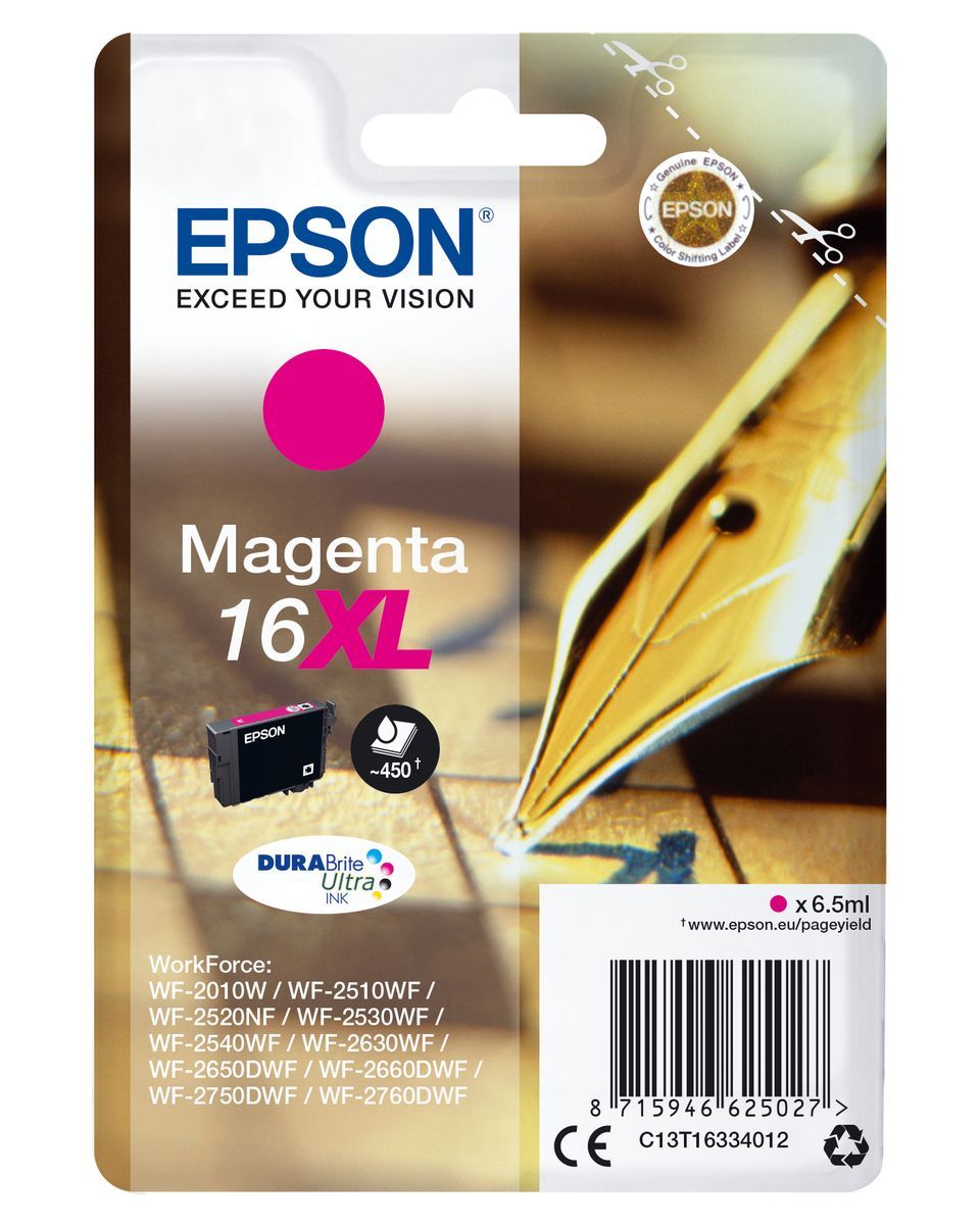 Epson Pen and crossword Cartuccia Penna e cruciverba Magenta Inchiostri DURABrite Ultra 16XL [C13T16334012]