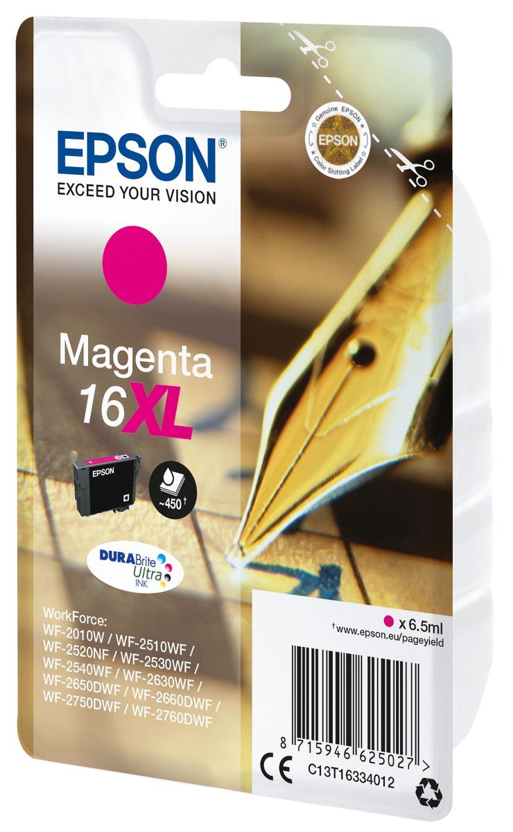 Epson Pen and crossword Cartuccia Penna e cruciverba Magenta Inchiostri DURABrite Ultra 16XL [C13T16334012]