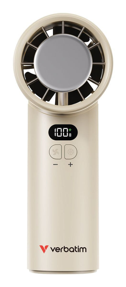 VERBATIM COOLNGO ICETOUCH HANDHELD FAN WHI/SILV [32343]