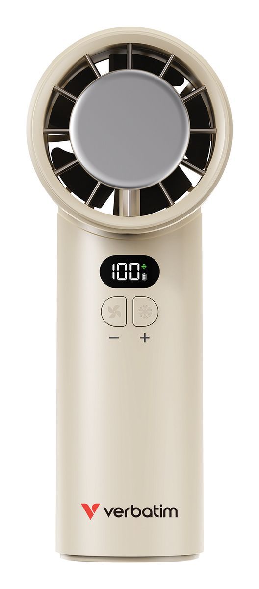 VERBATIM COOLNGO ICETOUCH HANDHELD FAN WHI/SILV [32343]