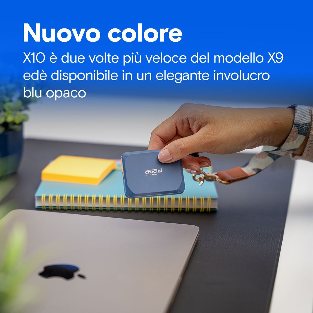Crucial X10 1 TB USB tipo-C USB 3.2 Gen 2x2 Blu [CT1000X10SSD9]