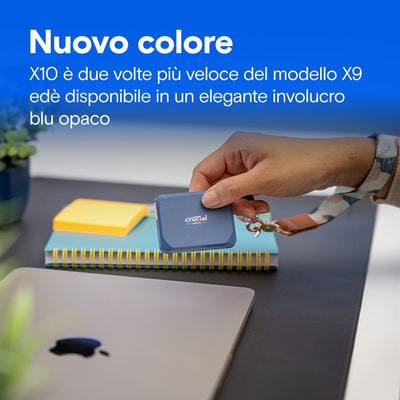 Crucial X10 1 TB USB tipo-C USB 3.2 Gen 2x2 Blu [CT1000X10SSD9]