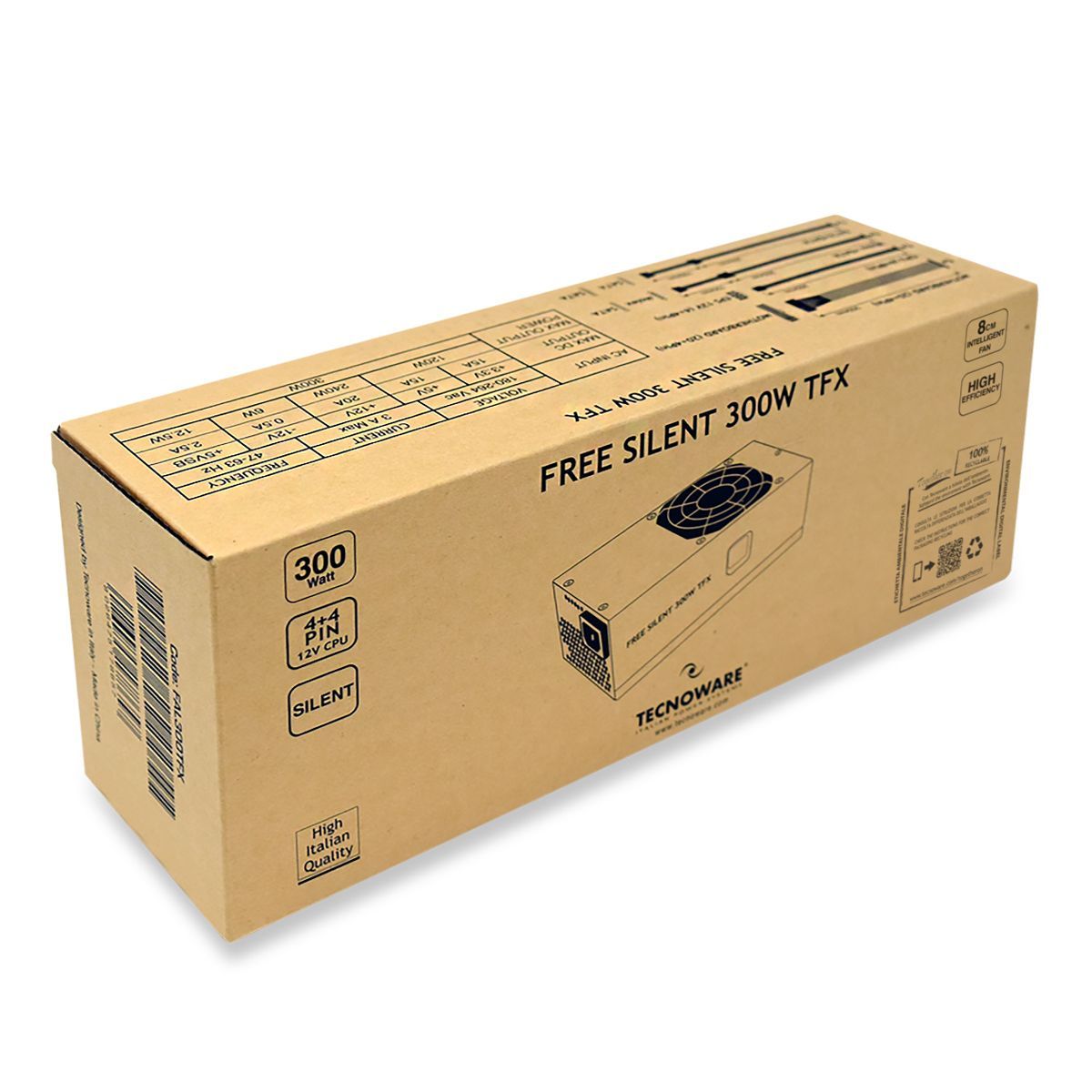 Tecnoware FAL300TFX alimentatore per computer 300 W 20+4 pin ATX TFX Nero [FAL300TFX]