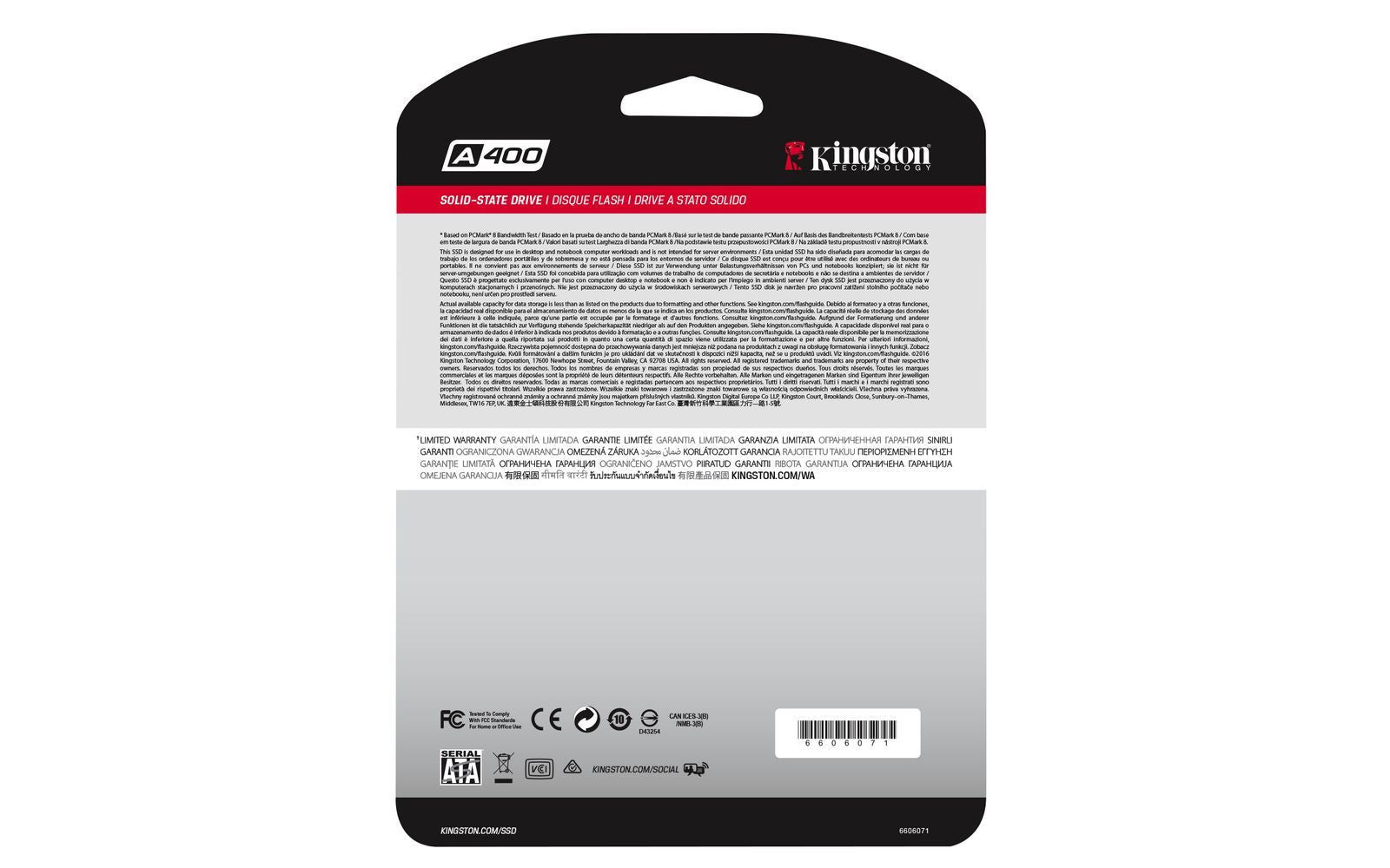 Kingston Technology A400 480 GB 2.5" Serial ATA III TLC [SA400S37/480G]