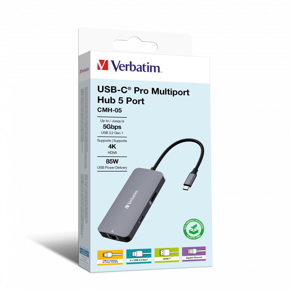 Verbatim CMH-05 USB tipo-C 5000 Mbit/s Argento [32150] - ITPartners
