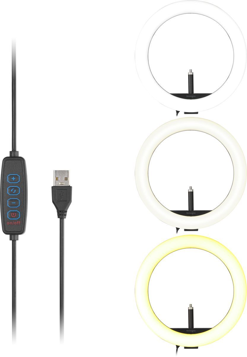 Kensington Illuminazione ad anello bicolore L1000 con supporto per webcam [K87653WW]
